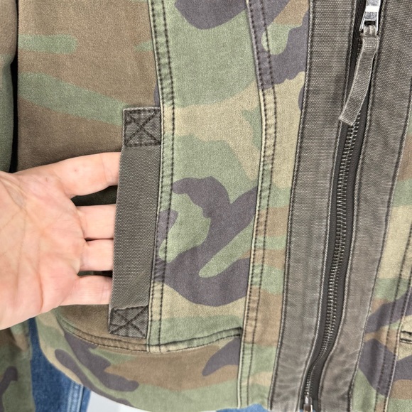 Anthropologie Marrakech Ashland Camo Moto Bomber Full Zip Jacket S - Picture 5 of 16
